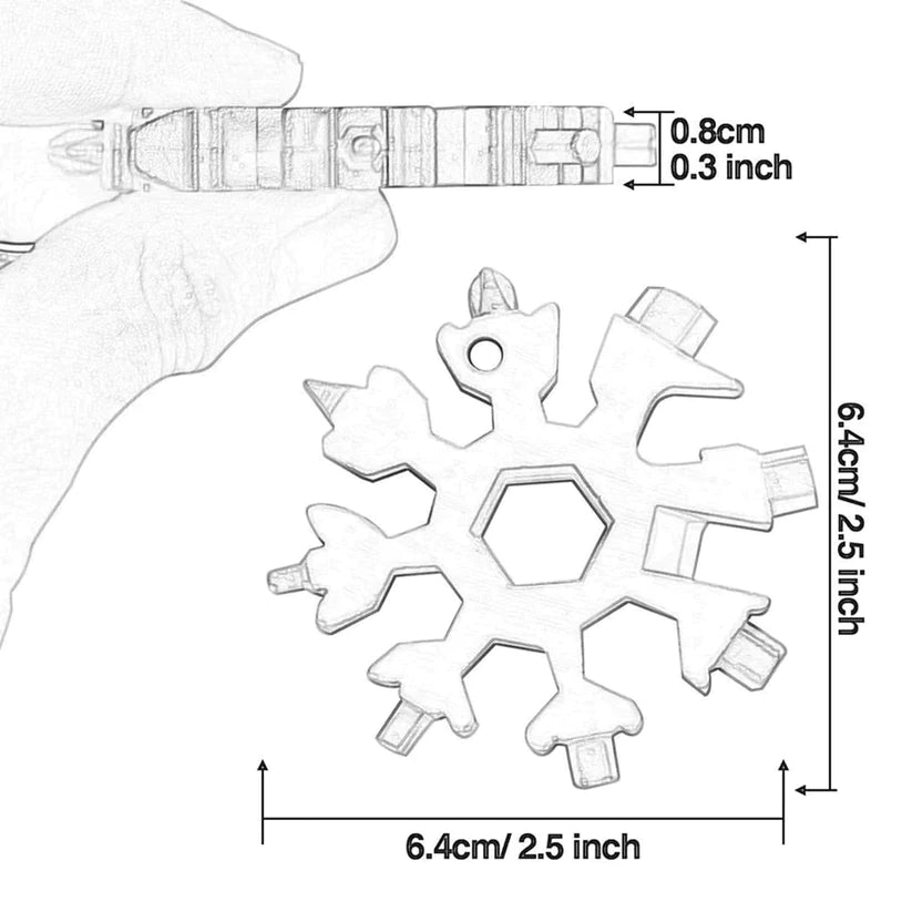 Multifunctional Snowflake Tool