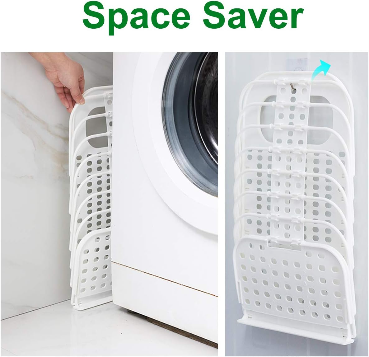 Wall-Mounted Folding Laundry Basket -