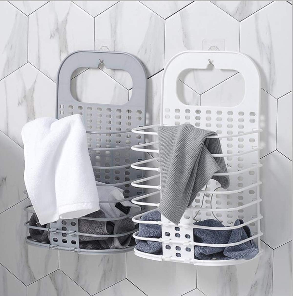 Wall-Mounted Folding Laundry Basket -