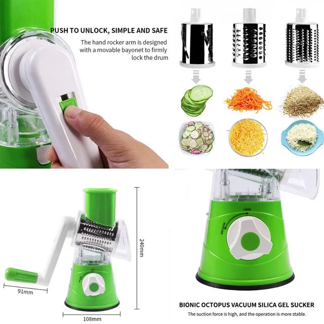 Manual Rotary Vegetable Cutter