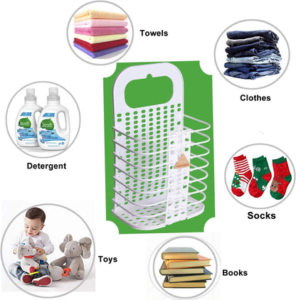 Wall-Mounted Folding Laundry Basket -