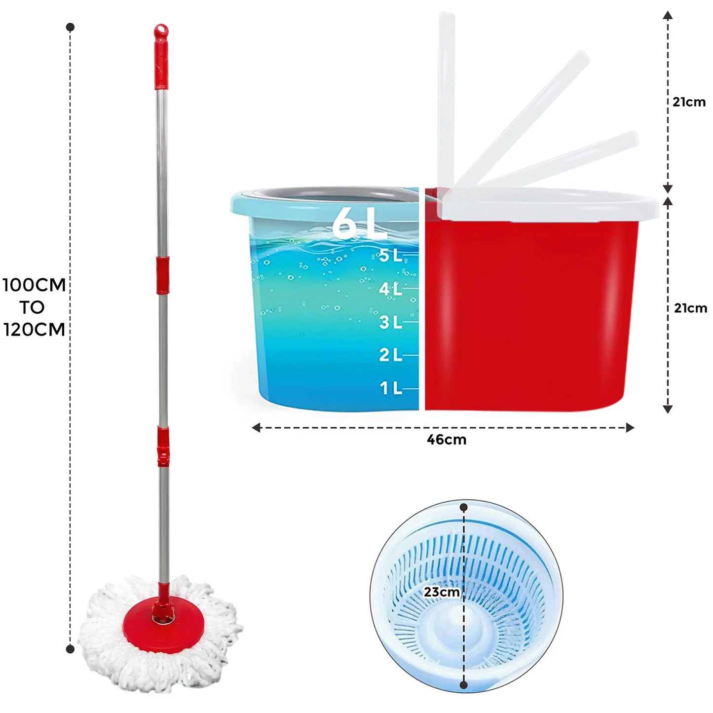 360° Spin Rotating MOP & Bucket Set