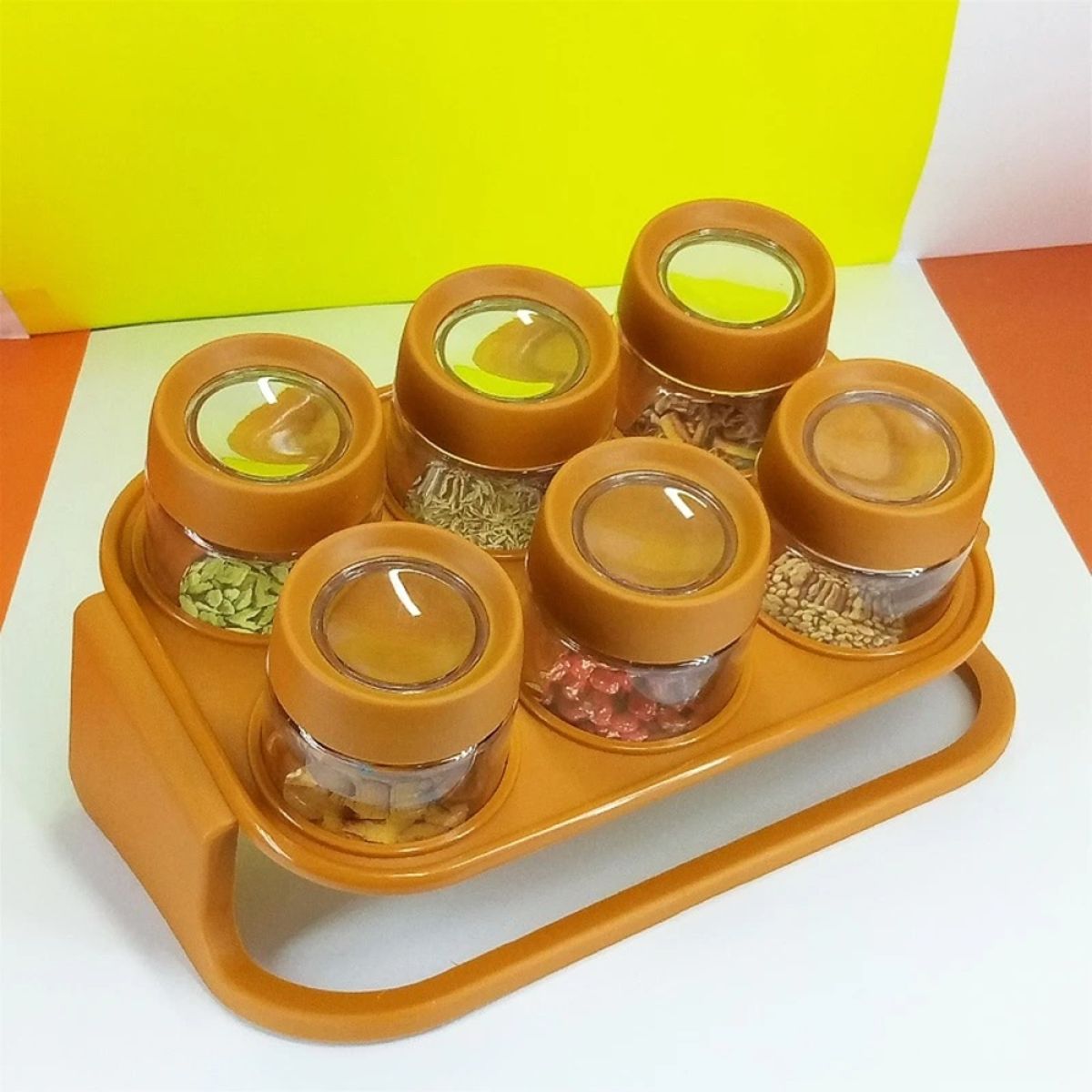 Spice Zone 6 Pcs Spice Jar with Rack