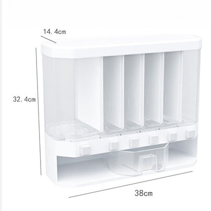 Moisture-Proof Plastic Automatic Racks Sealed Metering Food Storage Box.